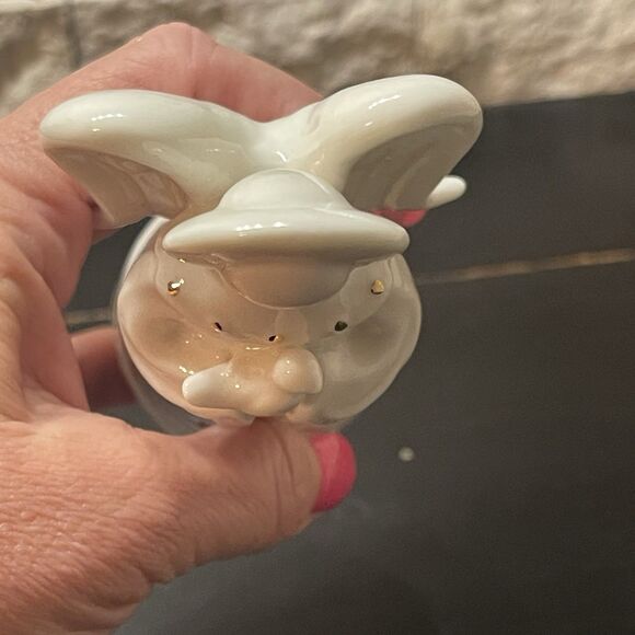 Belleek Living 6” Ivory & Gold Angel Of Peace Figurine Ceramic Tree Topper - Picture 8 of 9